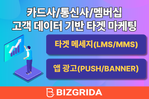 카드사/통신사/멤버십 등 고객 데이터 기반 초정밀 타겟 마케팅